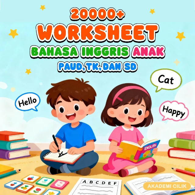 20000+ Worksheet Bahasa Inggris Anak Siap Pakai